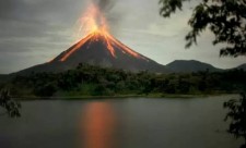 Eruption Arenal Volcano Costa Rica