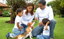 family with dog costa rica